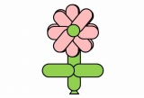 ６枚の花のバルーンアート